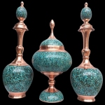 ظروف مسی فیروزه کوبی